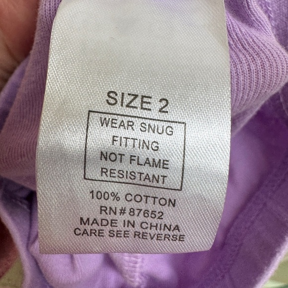 Disney 2T Girls Light Purple Pajama Shorts - Picture 4 of 5